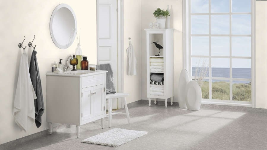 Våtrumsgolv Aquarelle Aquastone Dark Grey 200cm, Grå