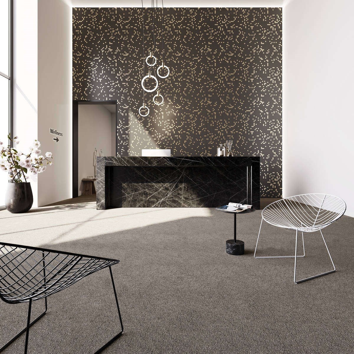 Heltäckningsmatta Simple Life Resista 39 400cm, Brun