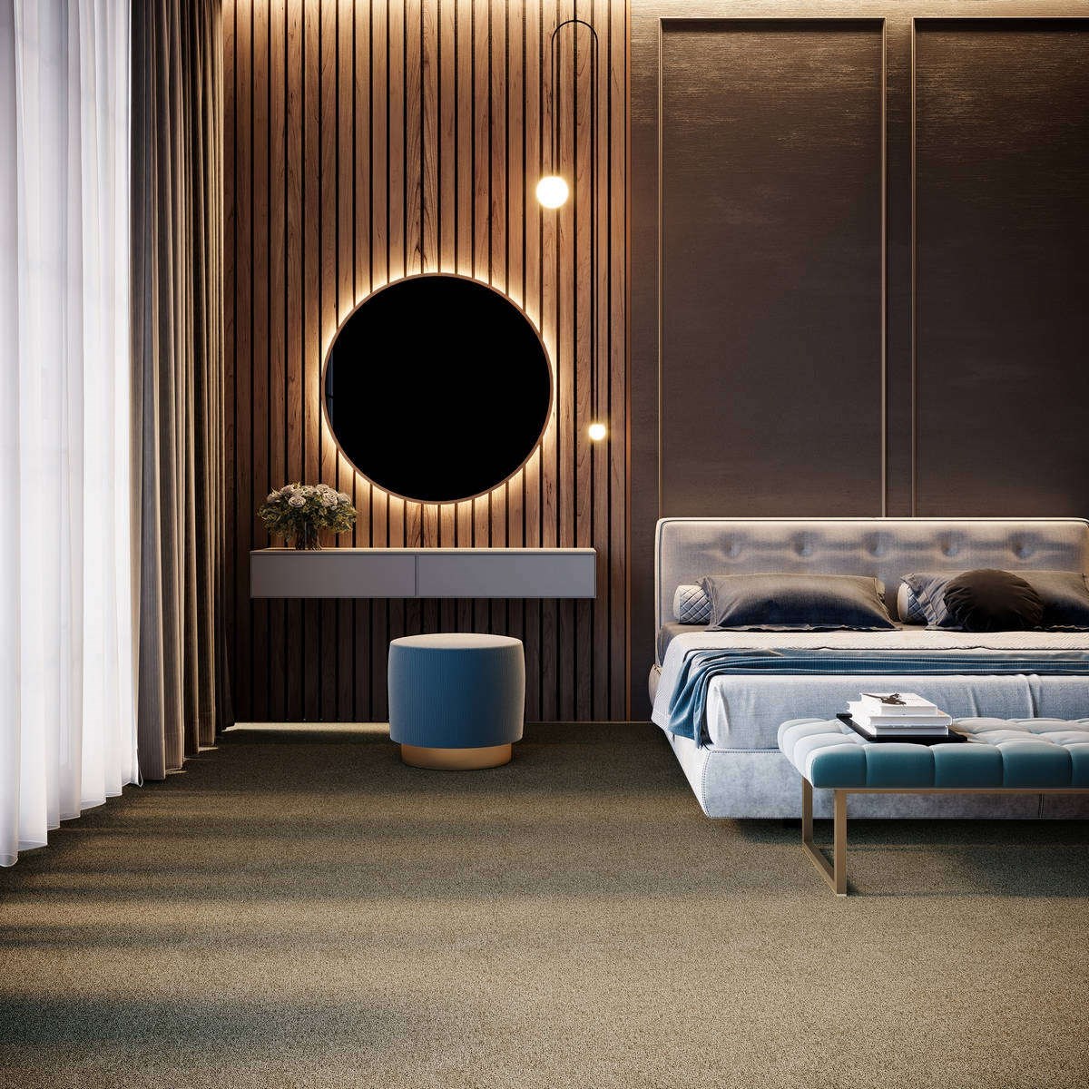 Heltäckningsmatta Classic Life Energia 49 400cm, Brun