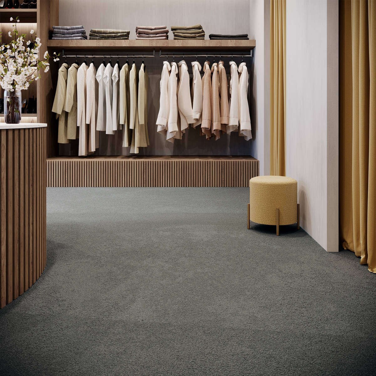 Heltäckningsmatta Classic Life Prima 95 400cm, Grå