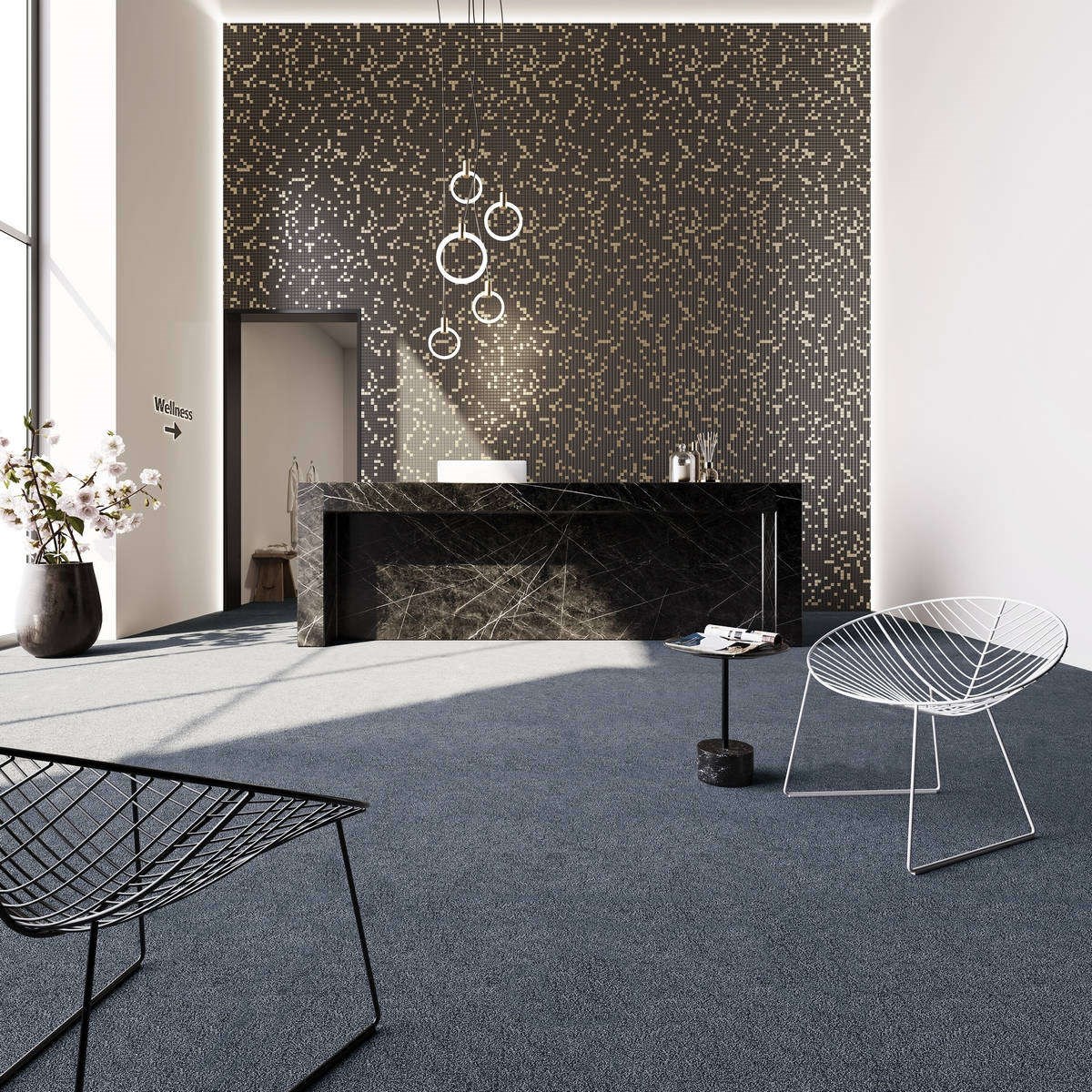 Heltäckningsmatta City Life Resista 99 400cm, Mörkgrå