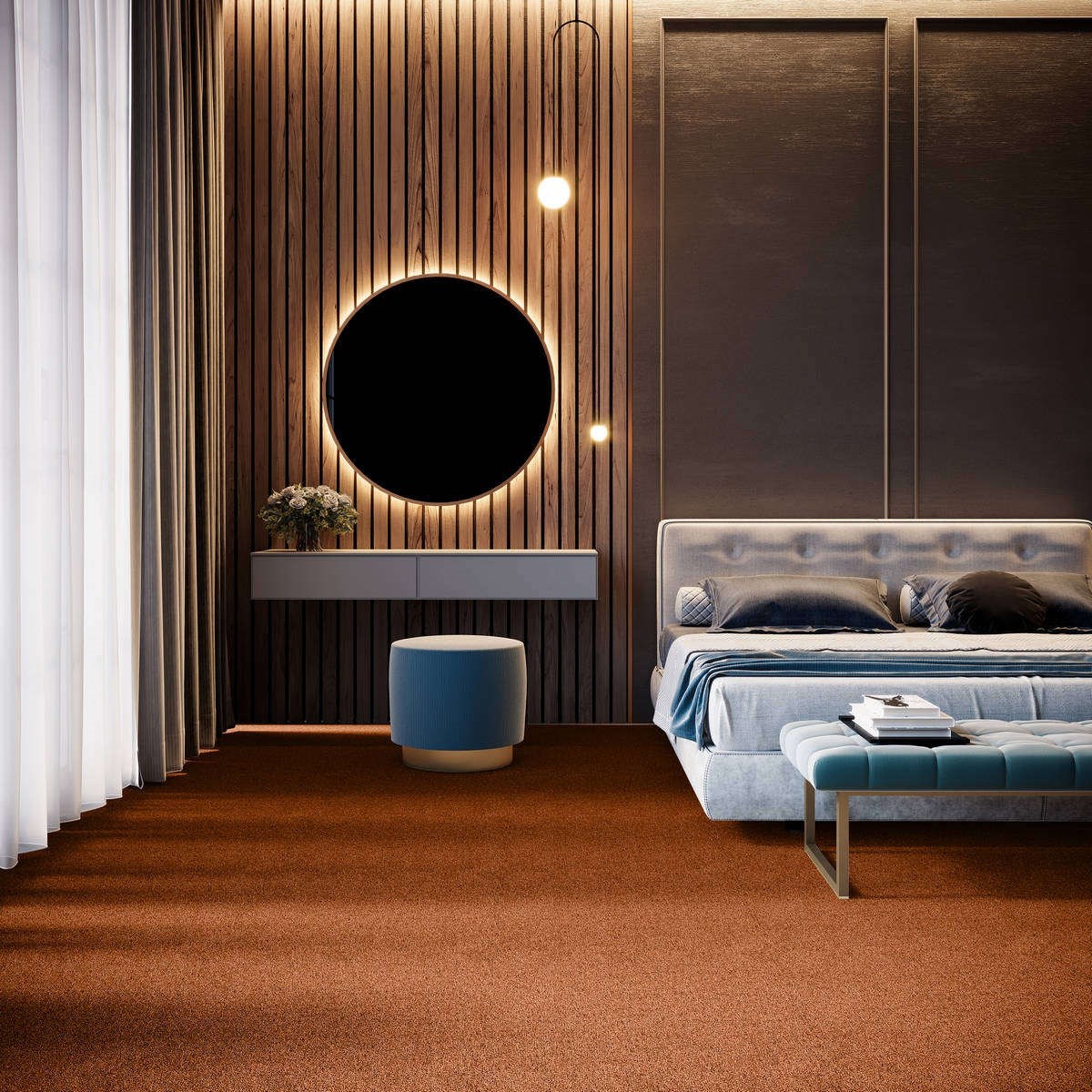 Heltäckningsmatta Classic Life Energia 84 400cm, Orange