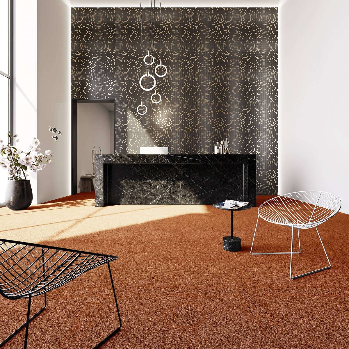 Heltäckningsmatta World Life Resista 84 400cm, Orange