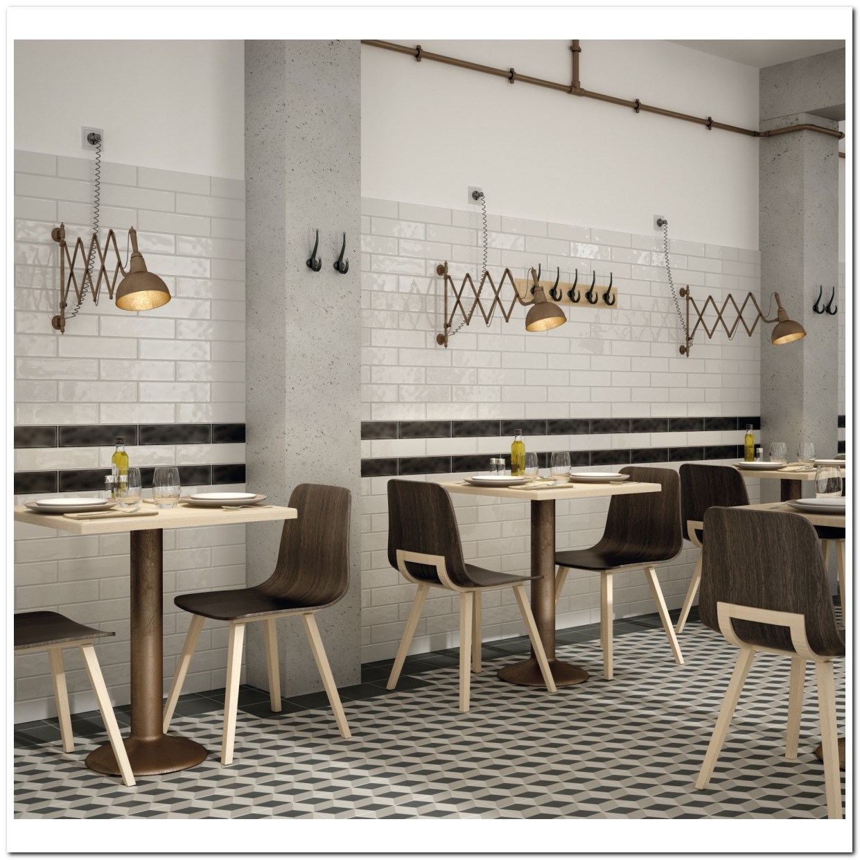 Kakel Masia Vit, 7.5x30cm, Blank