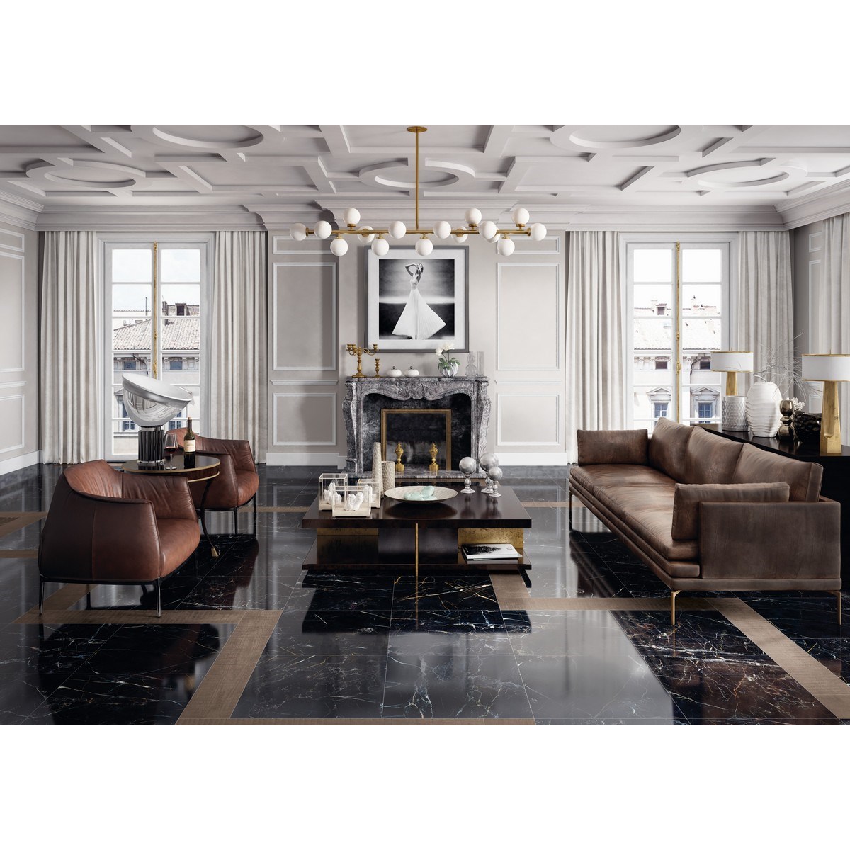 Klinker Granitkeramik Elements Lux Port Laurent Svart, 60x60cm, Blank