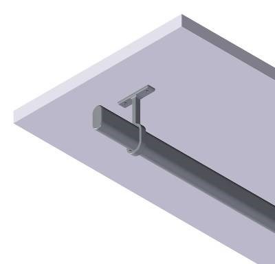 Mittfäste för Klädstång Vit