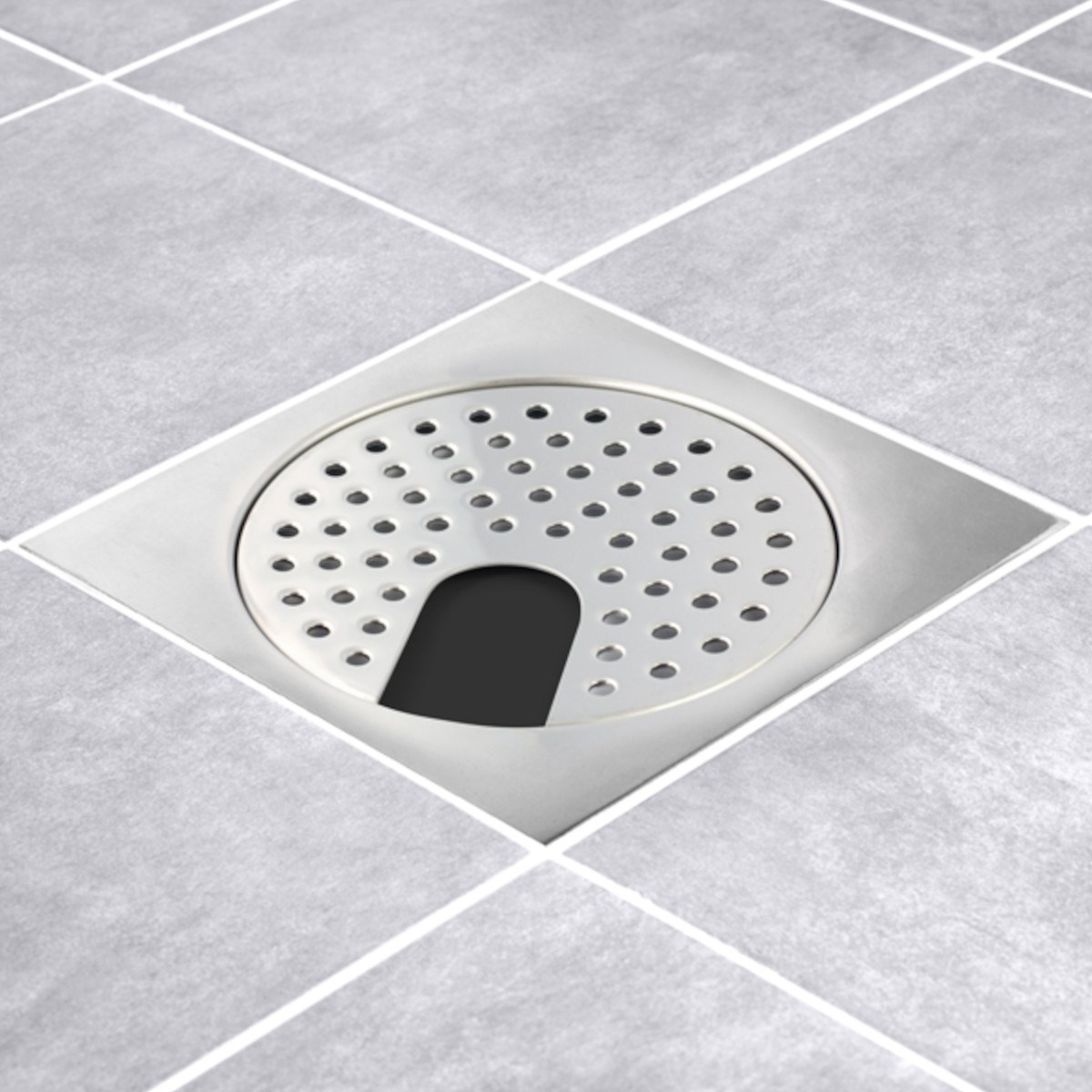 Golvbrunnssil 200mm Rostfri M/u