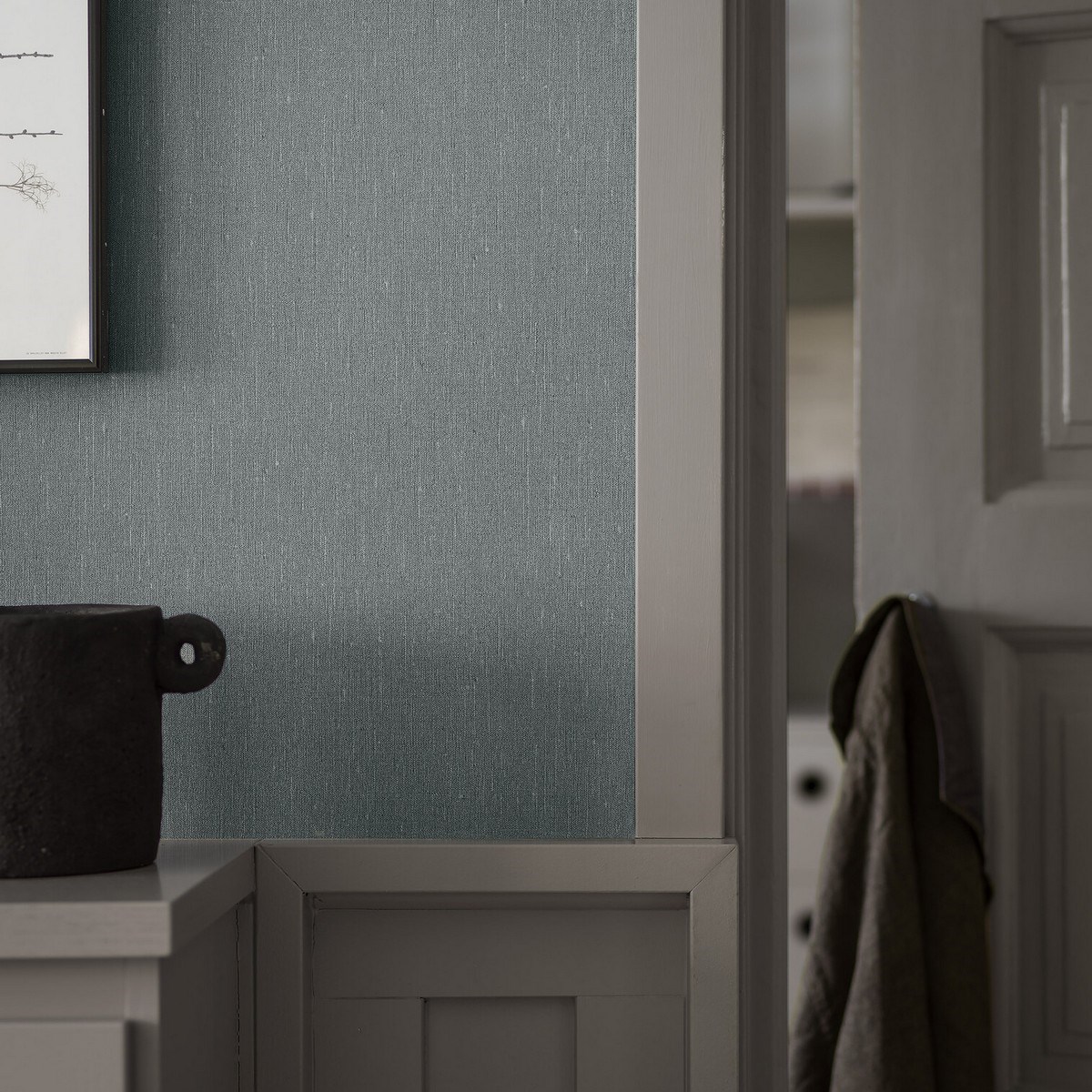 Tapet Linen Dusty Denim 4330