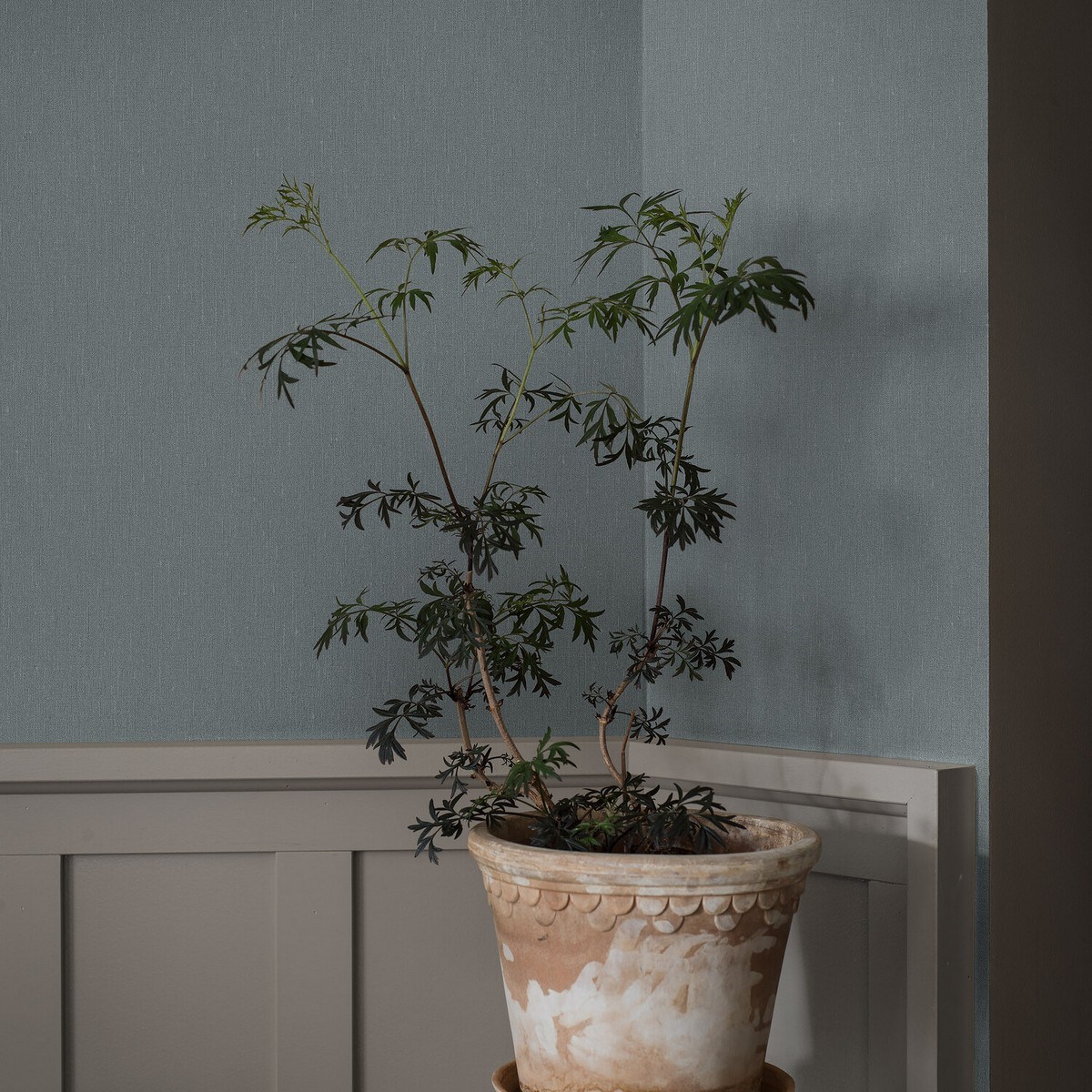 Tapet Linen Dusty Denim 4330