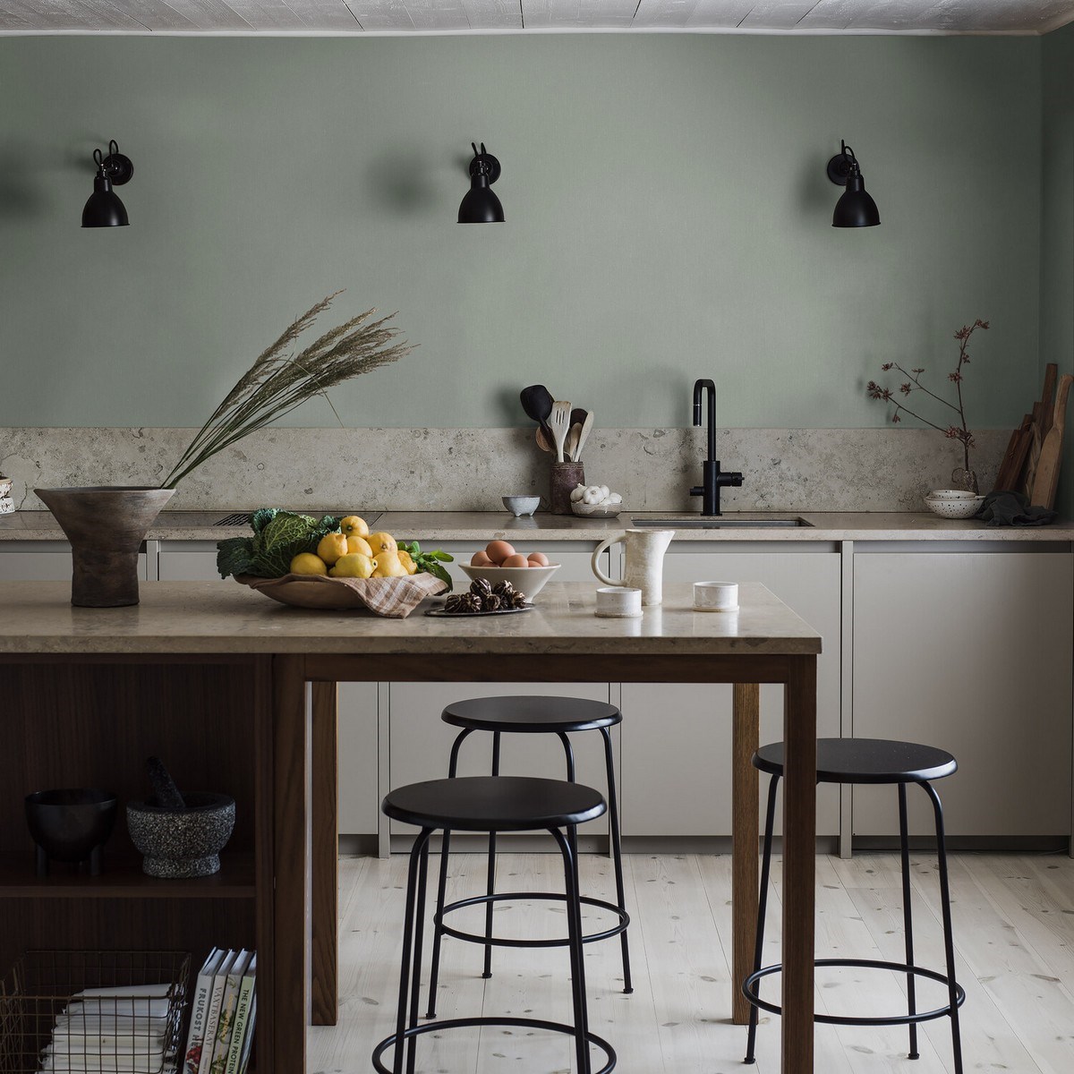 Tapet Linen Minty Green 4332