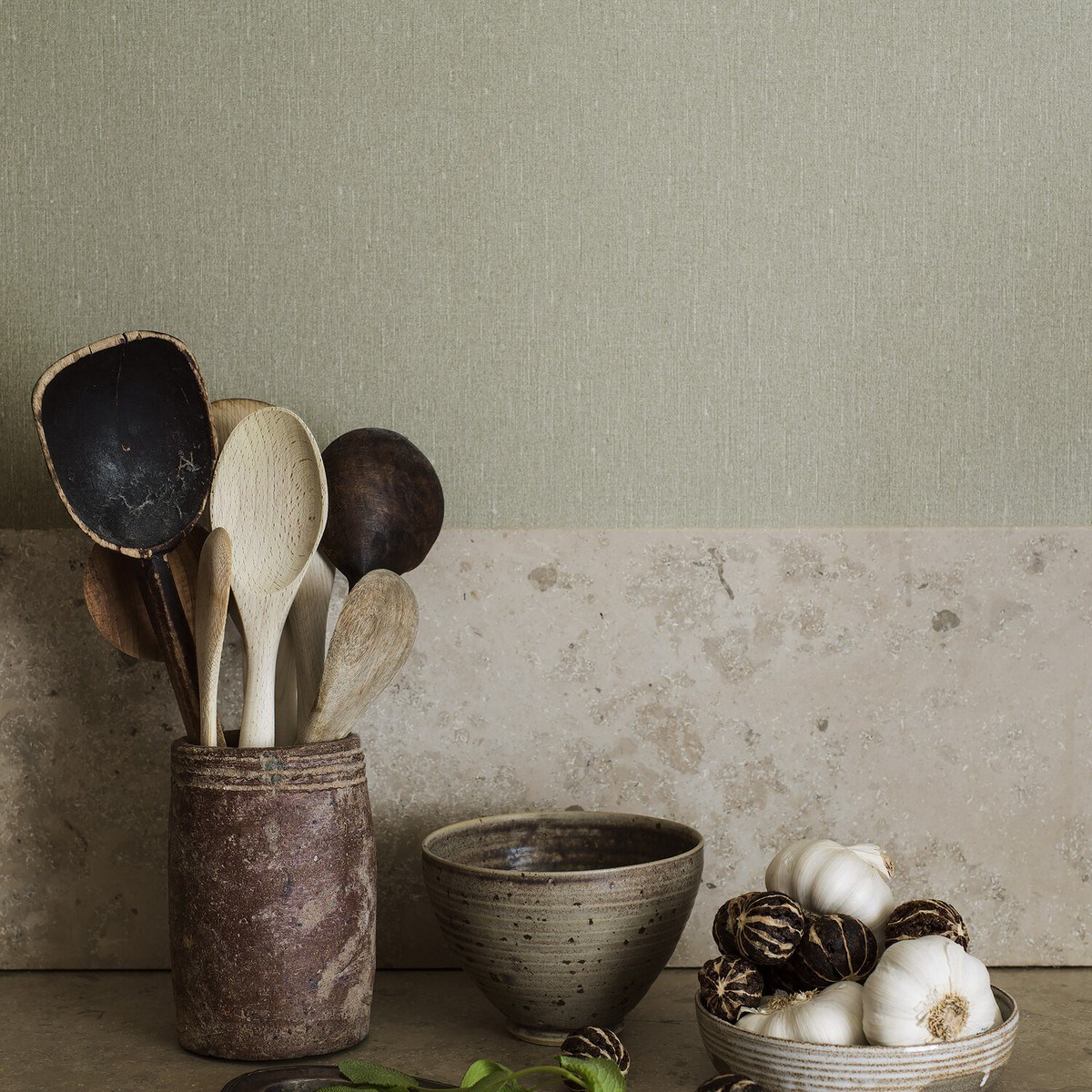 Tapet Linen Soft Olive 4335