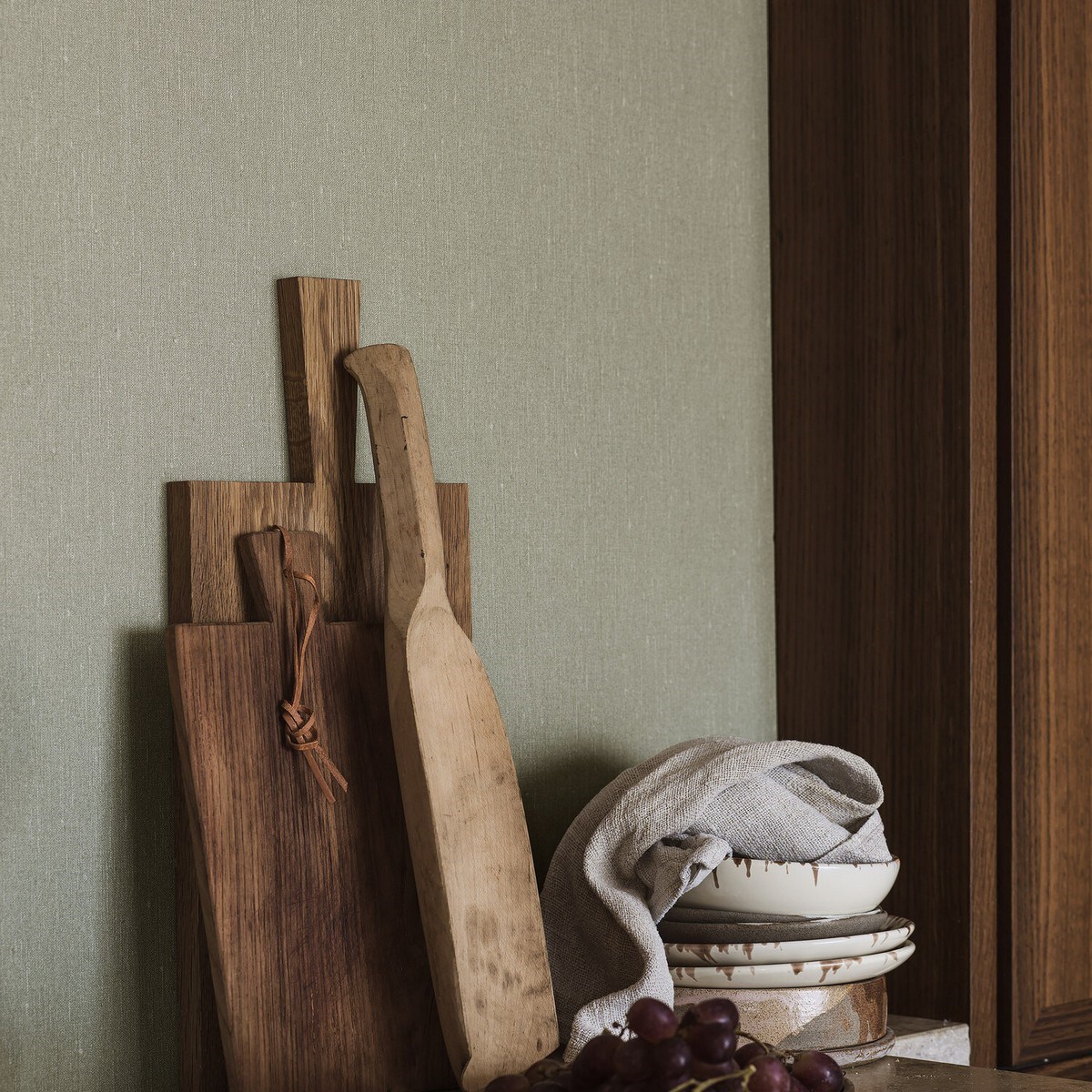 Tapet Linen Soft Olive 4335