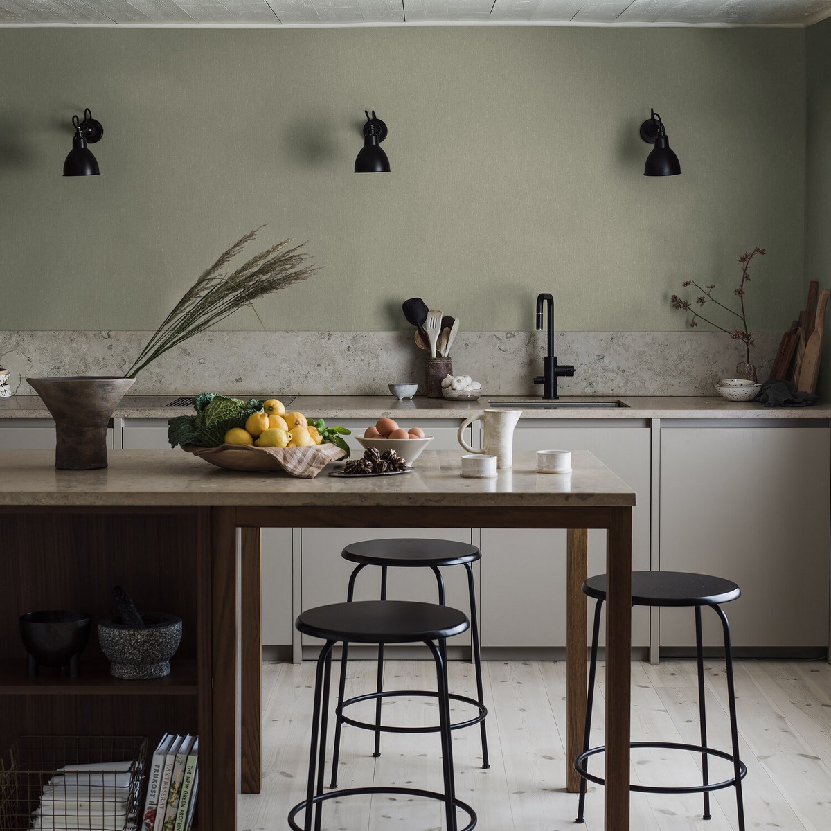 Tapet Linen Soft Olive 4335