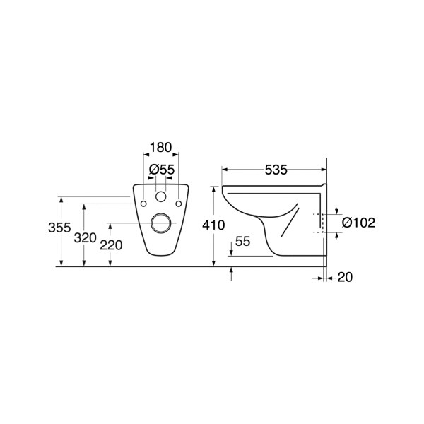 Vägghängd Toalettstol Nordic³ All In One