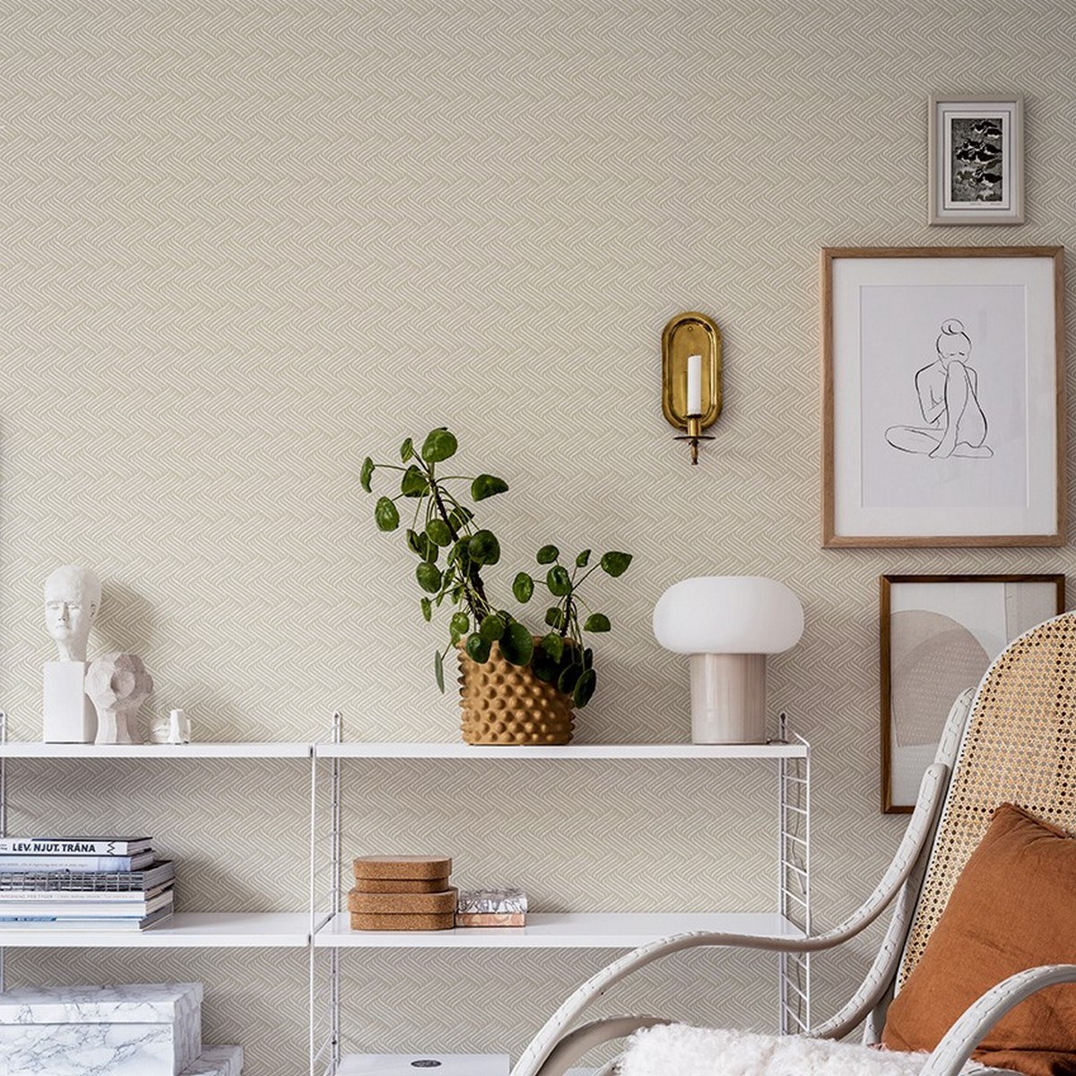 Tapet  Hav & Land Strå 610-02