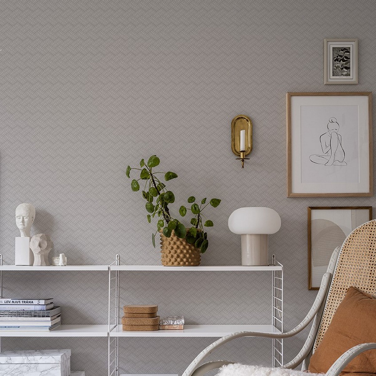 Tapet  Hav & Land Strå 610-03