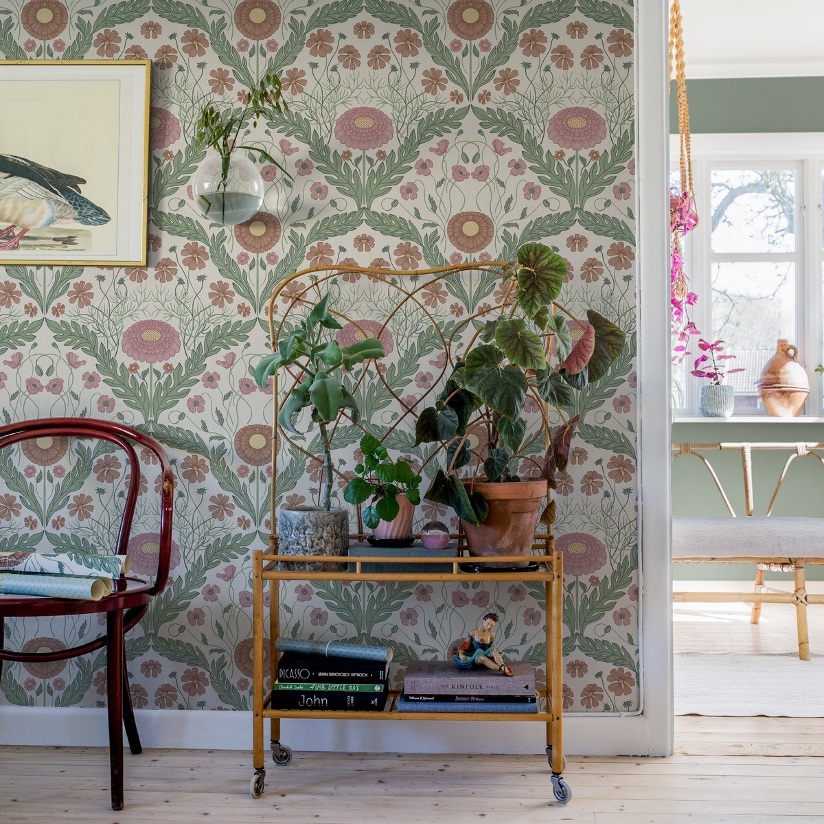 Tapet Blomstermåla Vivvi 51007