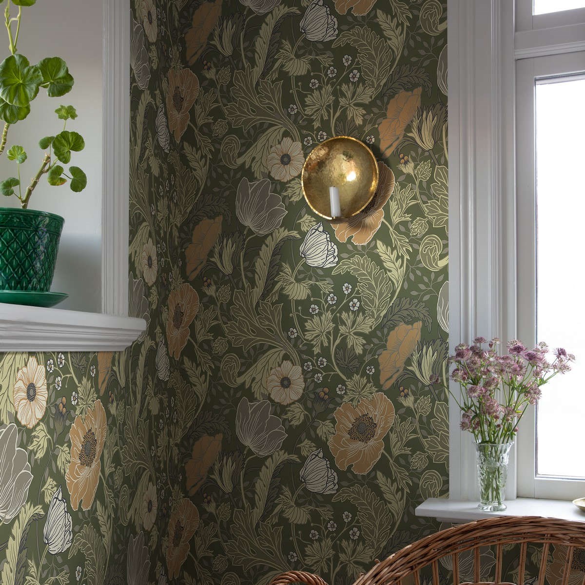 Tapet Grönhaga Anemone 44104