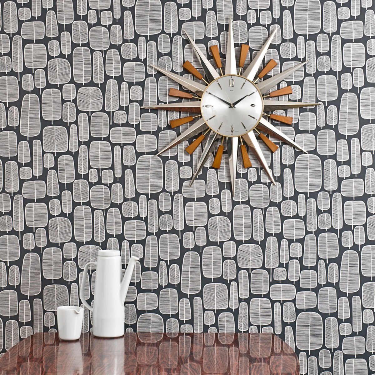 Tapet Kinfolk Little Trees Charcoa Misp1227