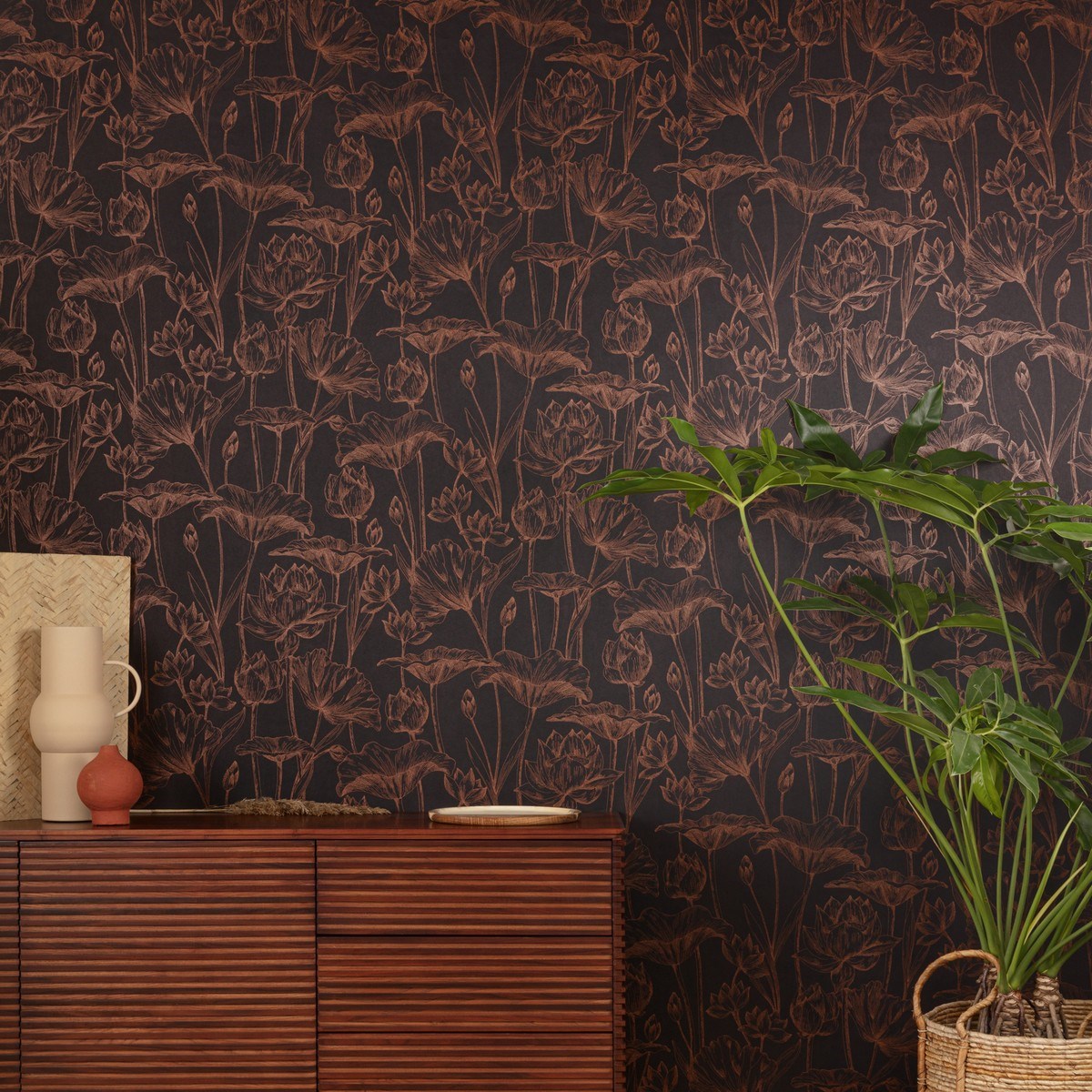 Tapet Lotus Copper Lot304