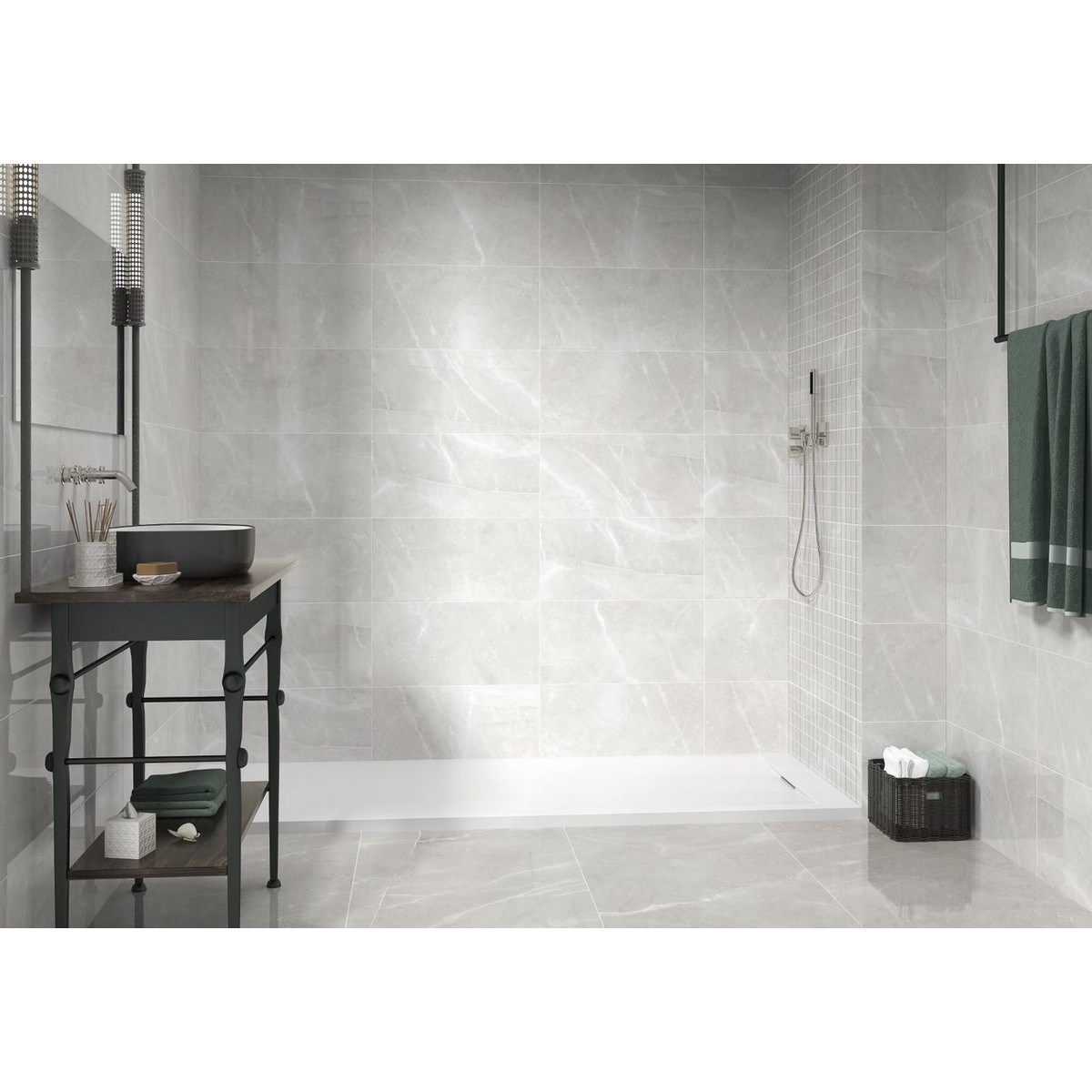 Klinker Granitkeramik Slabs Gris Grå, 60x60cm, Blank