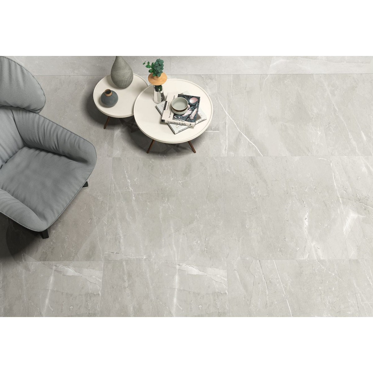 Klinker Granitkeramik Slabs Gris Grå, 60x60cm, Blank