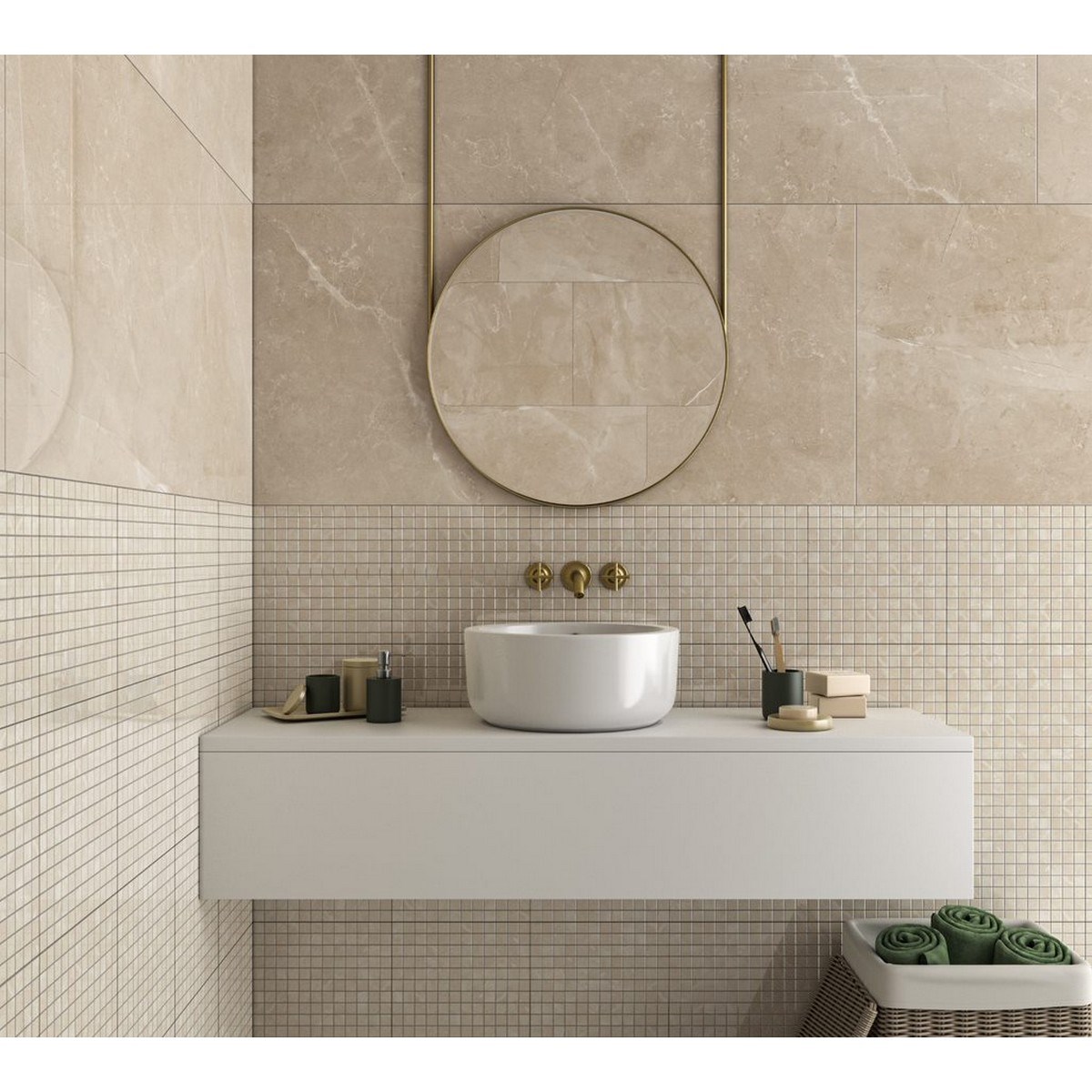 Klinker Granitkeramik Slabs Nude Beige, 60x60cm, Matt