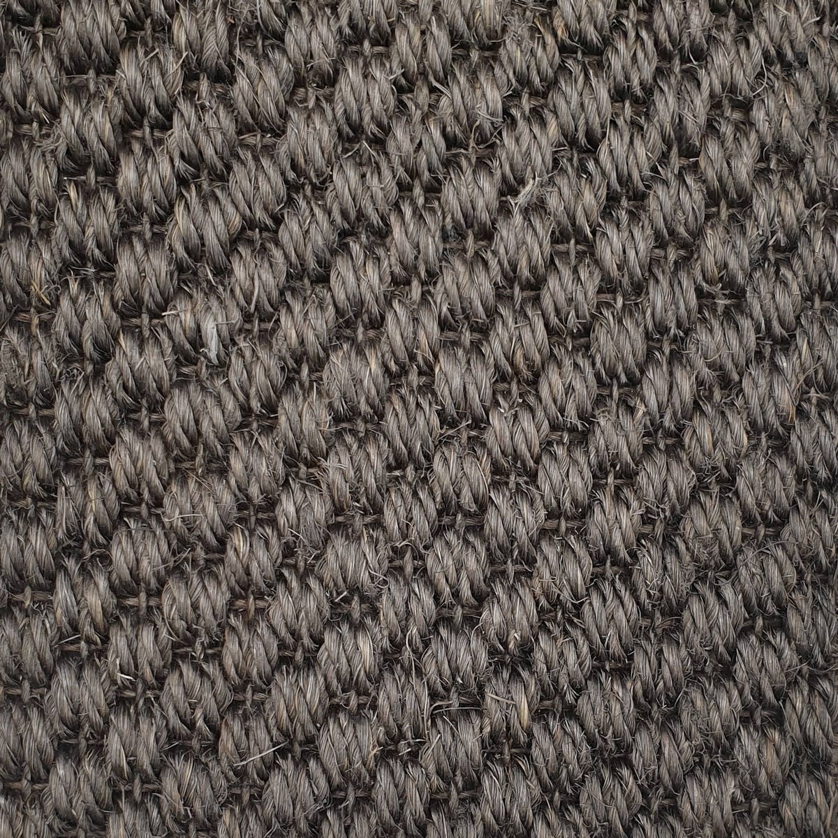 Heltäckningsmatta Sisal Hampa 9004 400cm, Mörkgrå