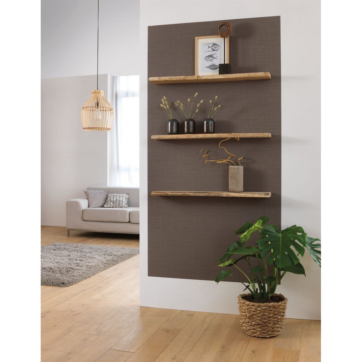 Tapet Tweed Uni Poivre Twed85479712