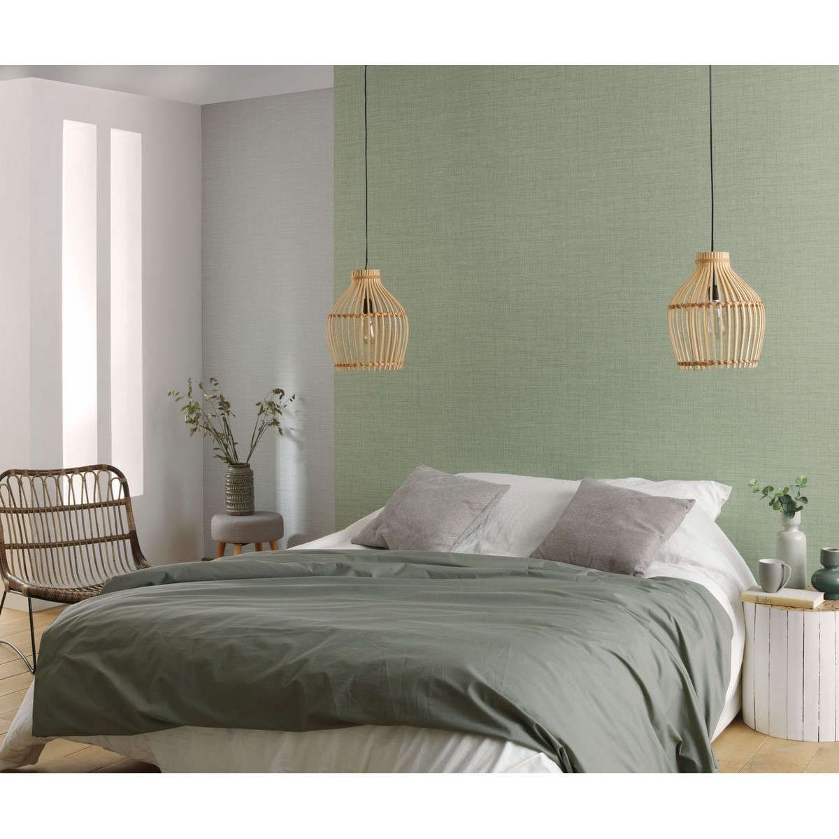 Tapet Tweed Uni Lichen Twed85477345