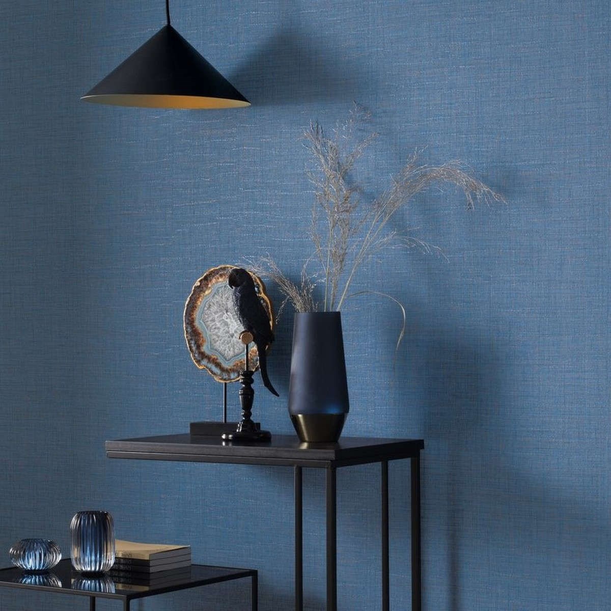 Tapet Tweed Uni Denim Twed85476405