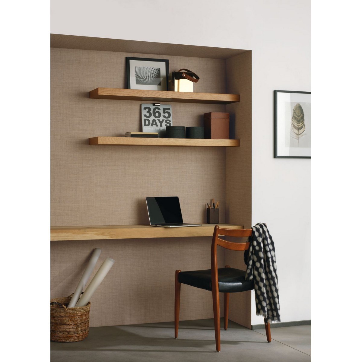 Tapet Tweed Uni Noisette Twed85471596