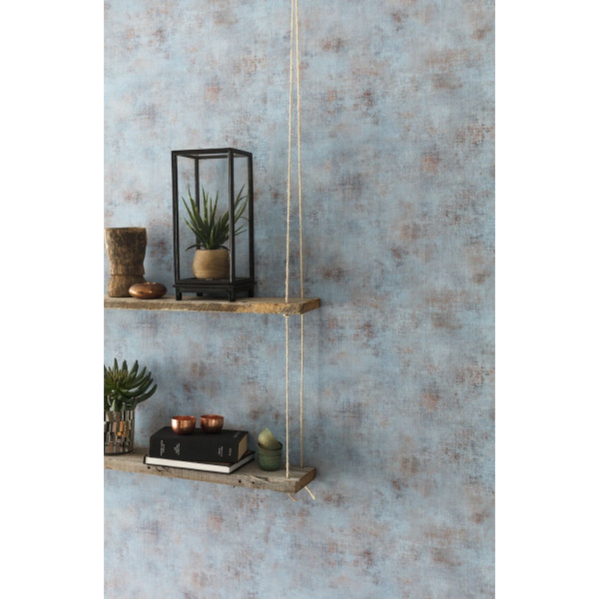 Tapet Telas 2 Uni Bleu Rouille Tel69876408