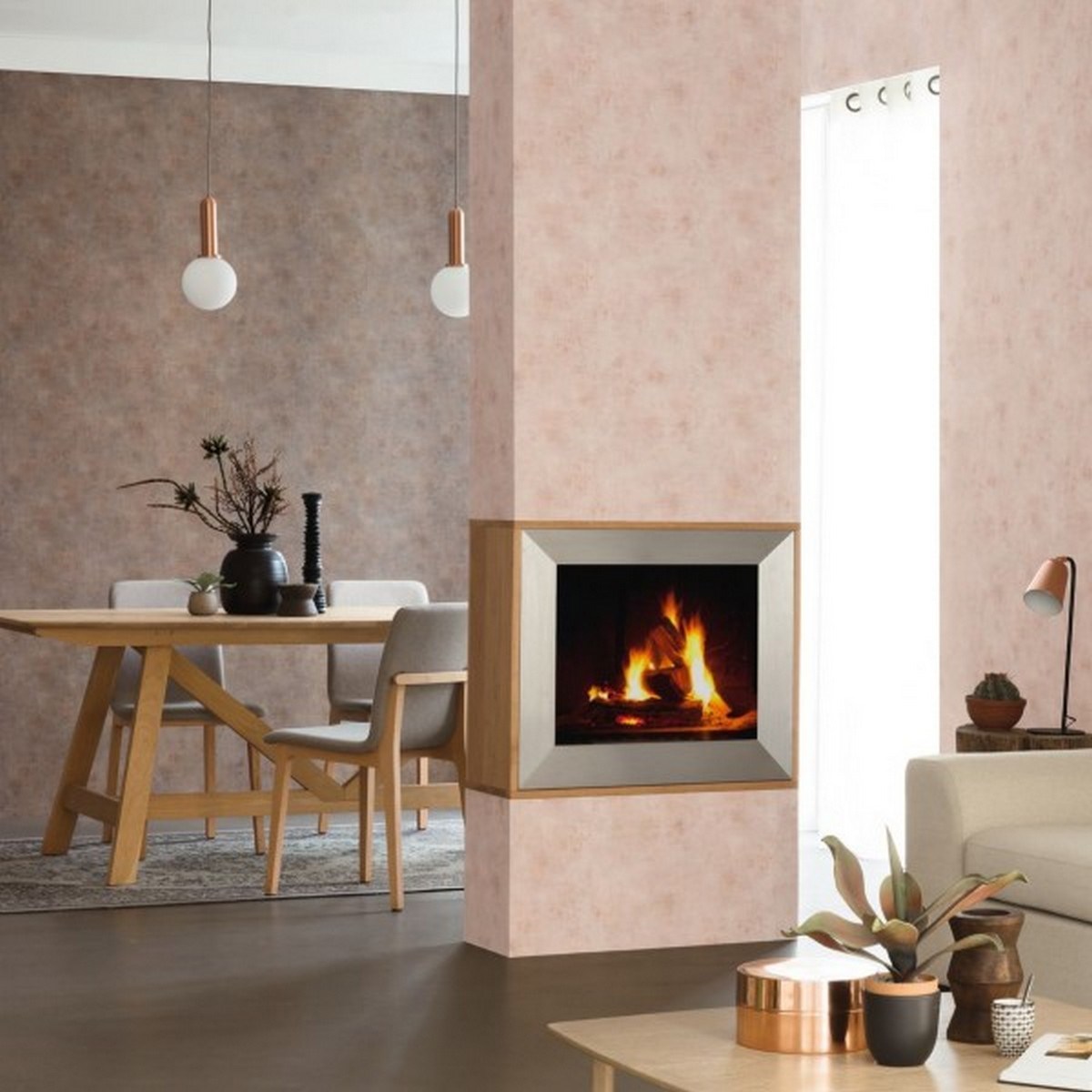 Tapet Telas 2 Uni Cuivre Tel69873247