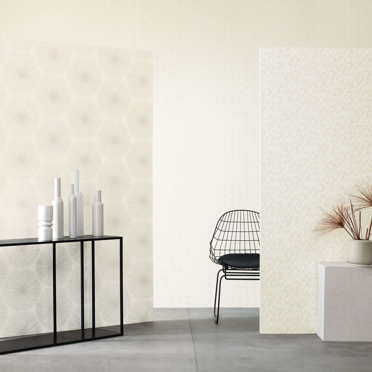 Tapet So White 4 Petit Geometrique Blanc/argent Swht84170123