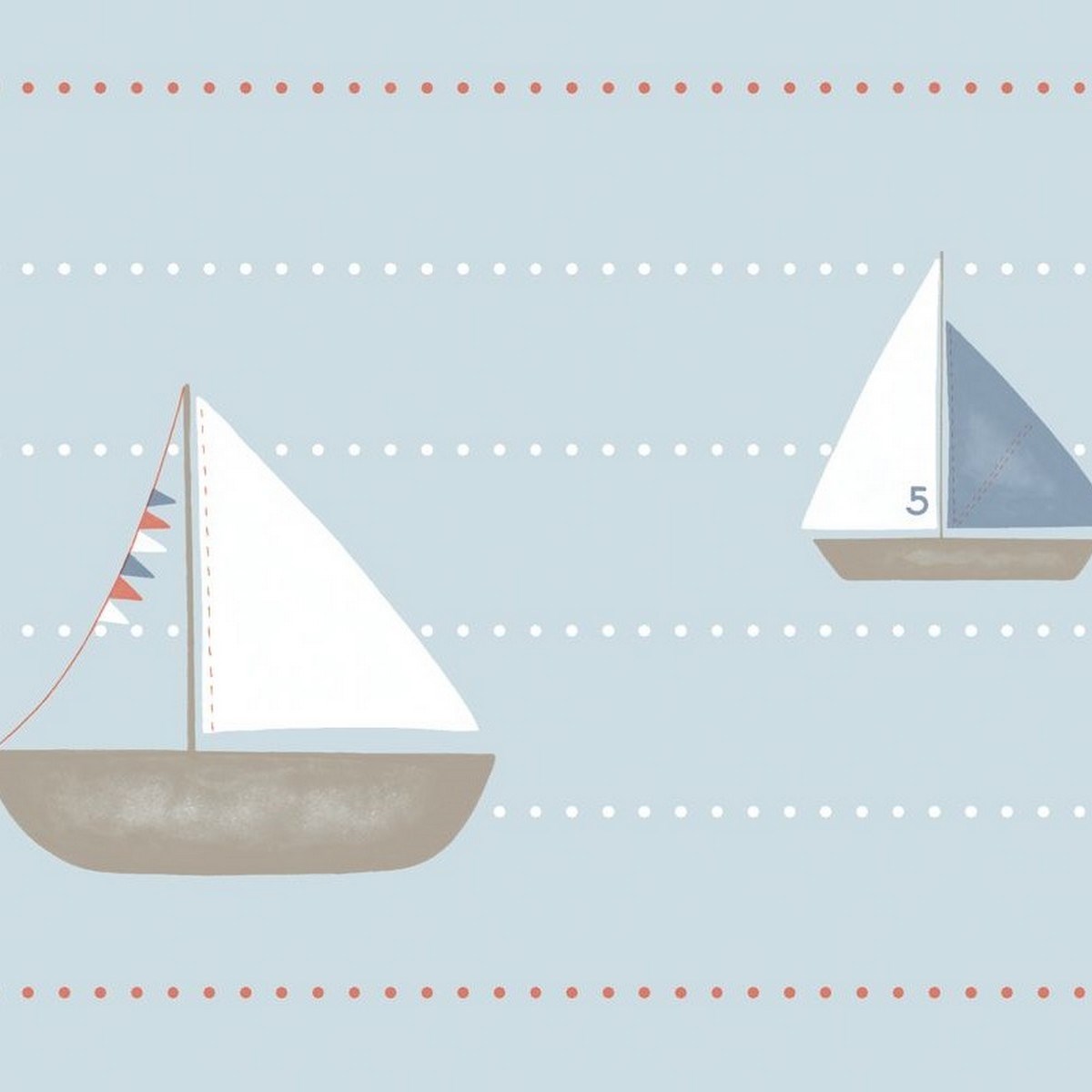 Tapetbård Rose & Nino Rose & Nino Frise Babord Bleu Roni85676489