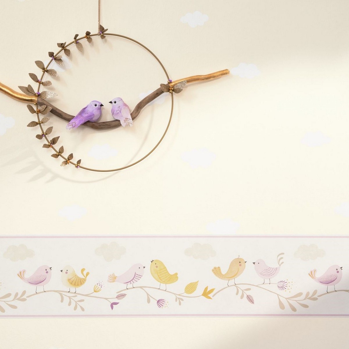 Tapetbård Rose & Nino Rose & Nino Frise Rose Parme / Jaune Roni85596299