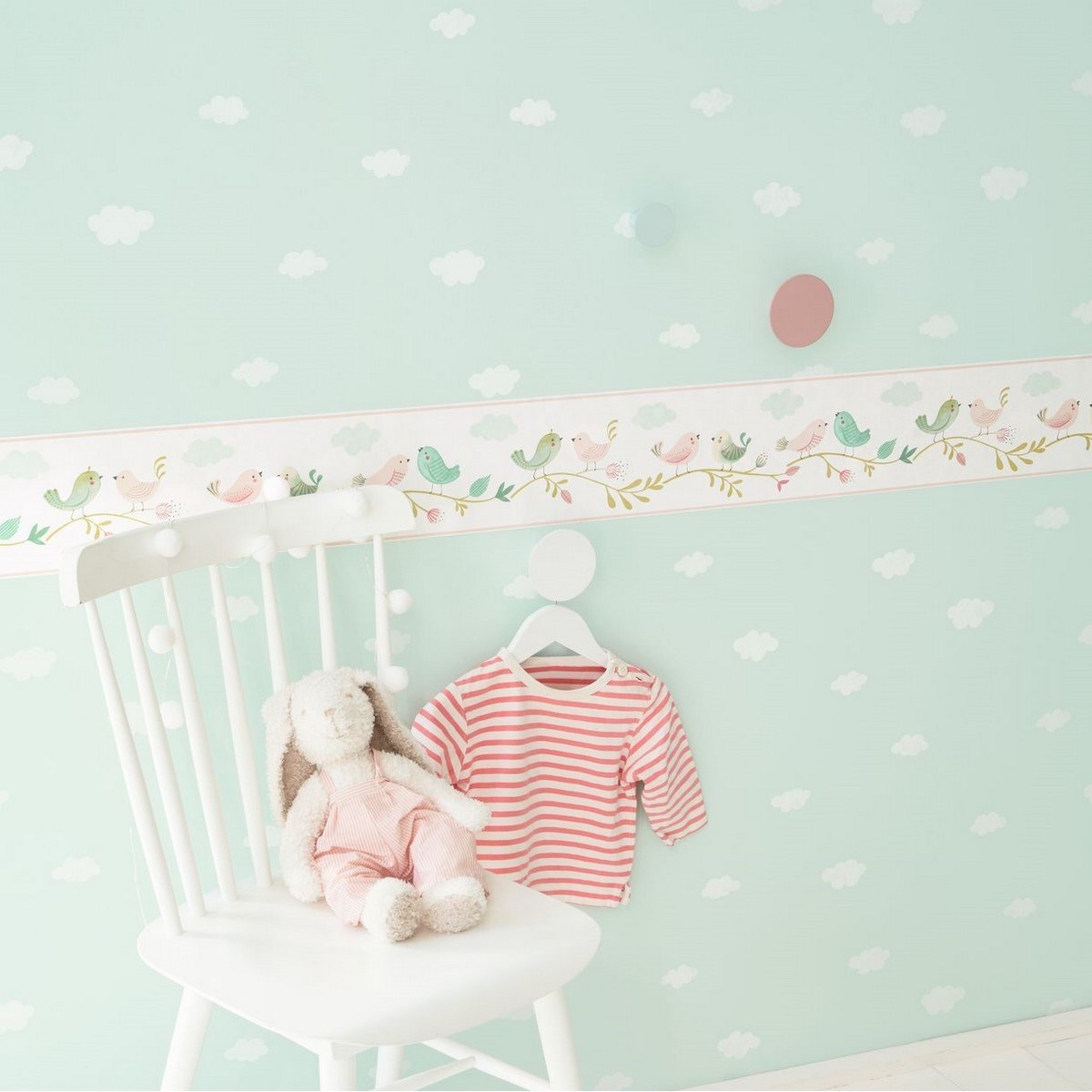 Tapetbård Rose & Nino Rose & Nino Frise Rose Bleu / Rose Roni85596278