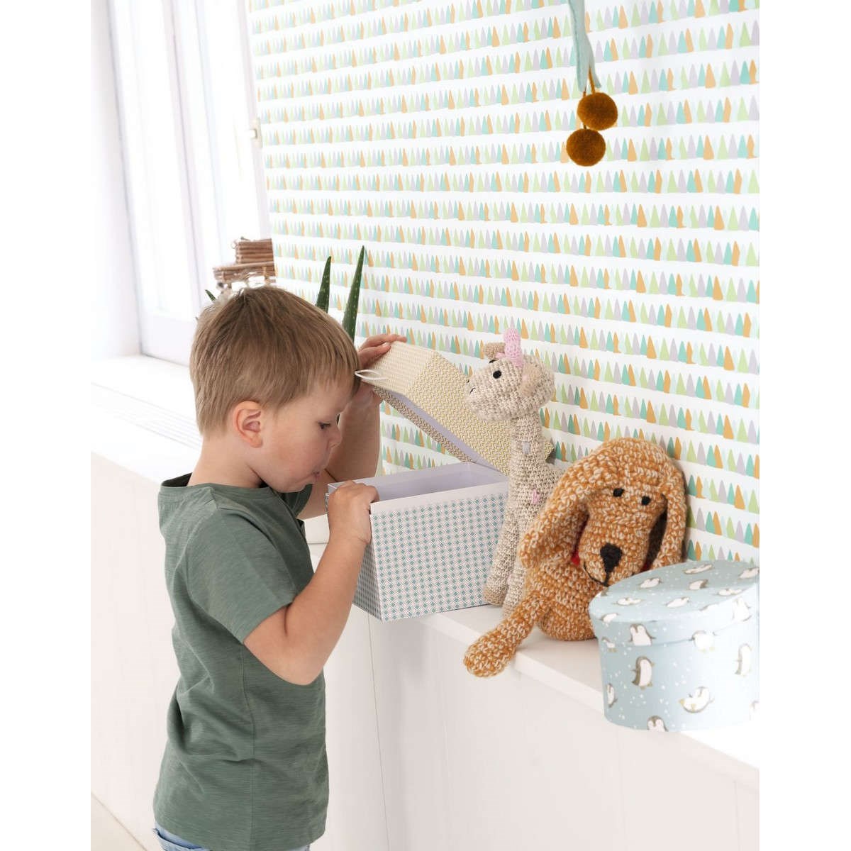 Tapet Rose & Nino Rose & Nino Paisible Bleu / Vert Roni85557245