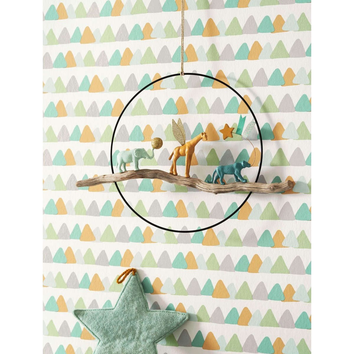 Tapet Rose & Nino Rose & Nino Paisible Bleu / Vert Roni85557245