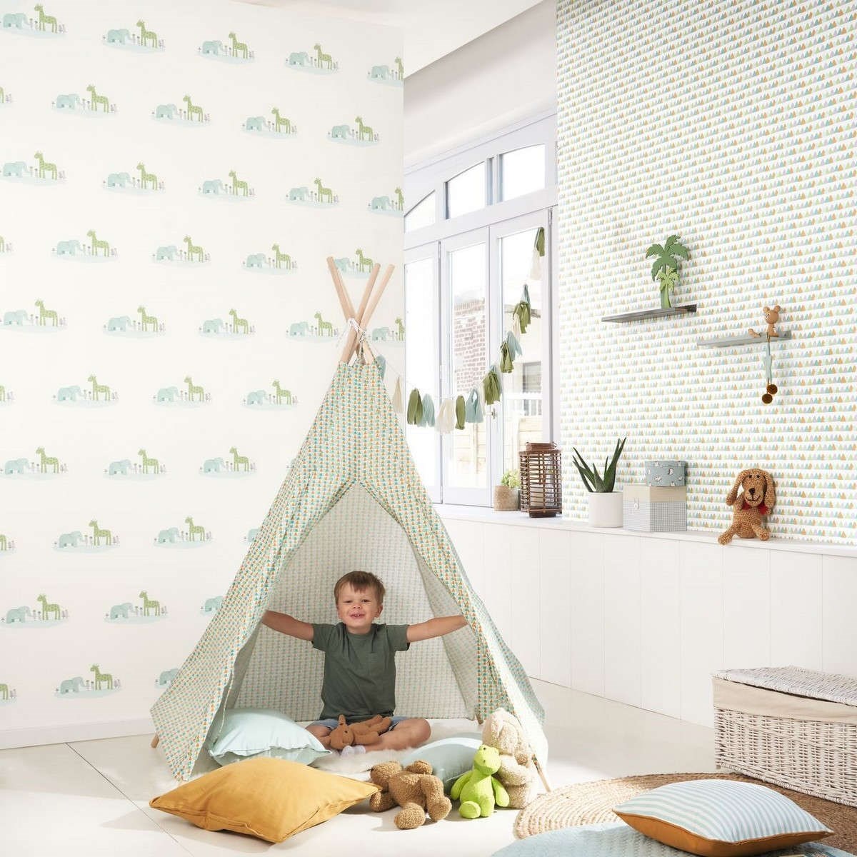 Tapet Rose & Nino Rose & Nino Marius & Candice Bleu / Vert Roni85536132