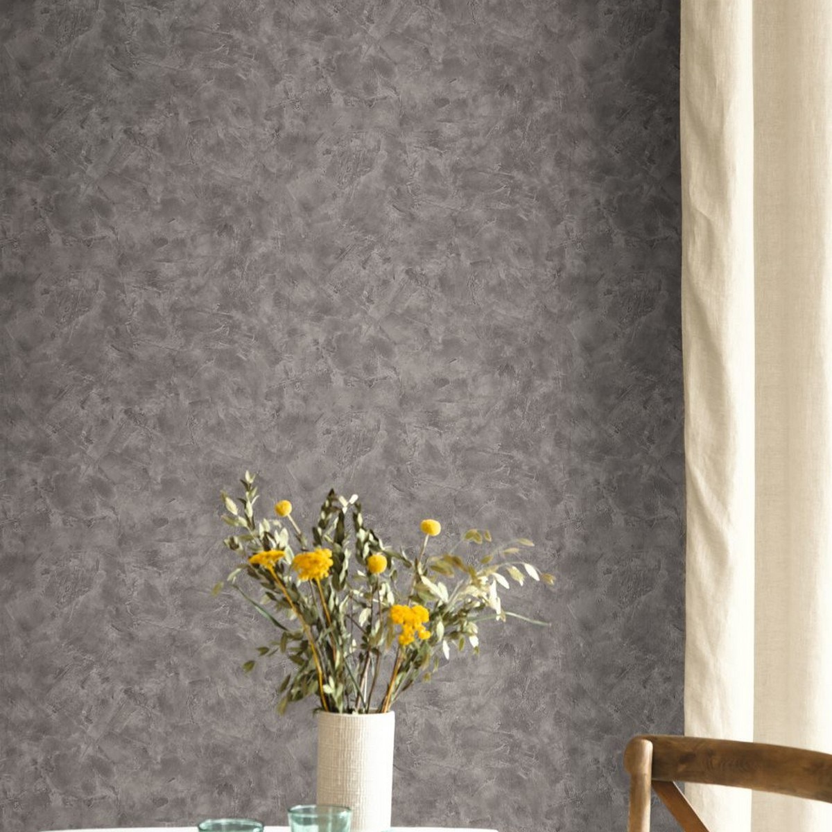 Tapet Patine 2 Uni Sepia Moyen Pae100229797