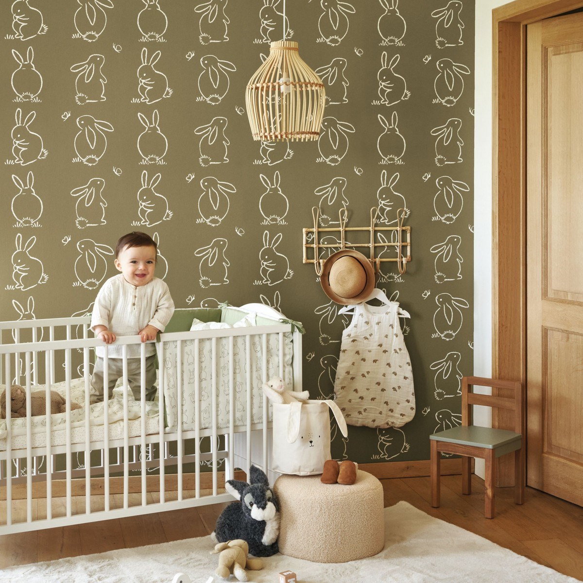 Tapet Once Upon A Time Funny Bunny Vert Kaki Ouat88387526