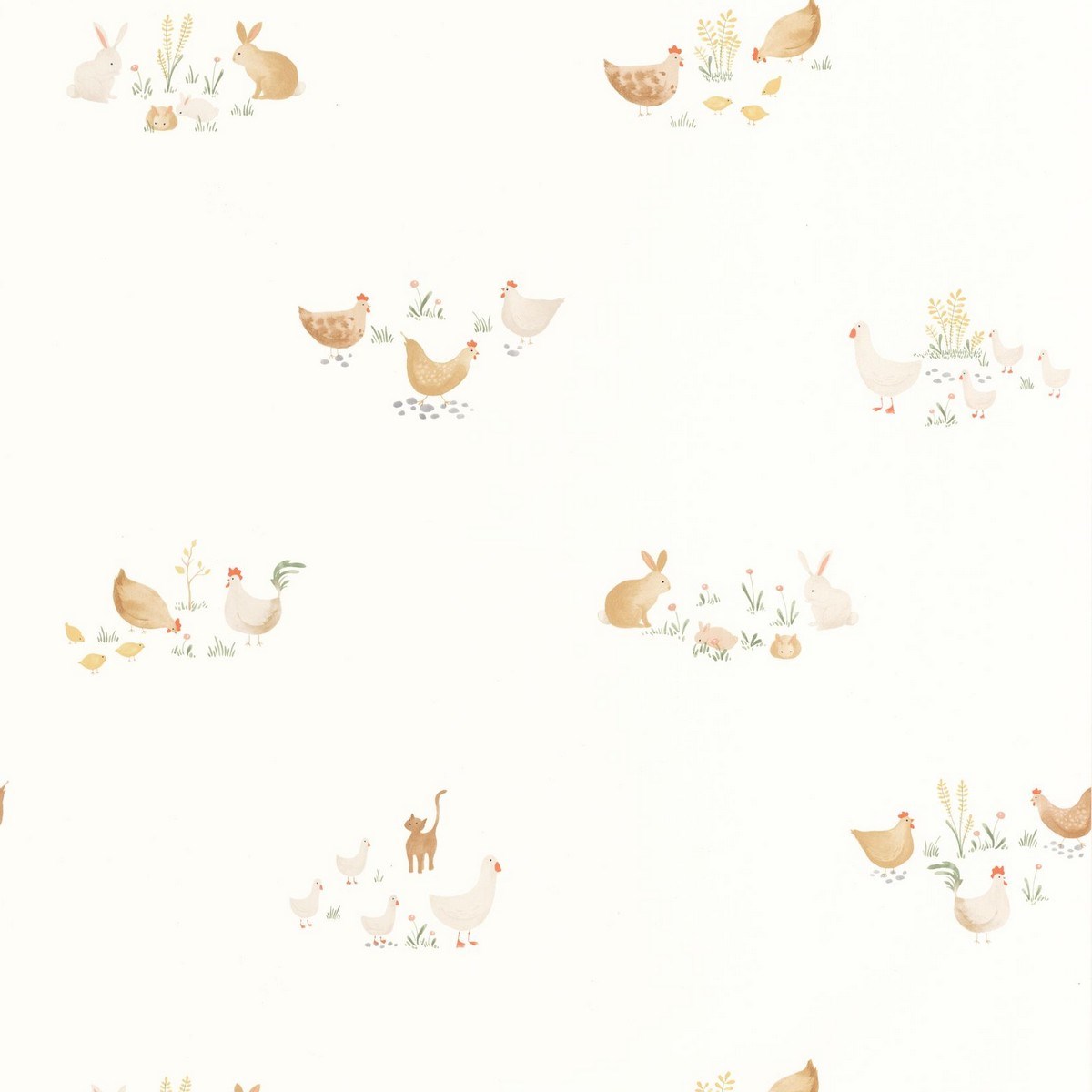 Tapet Once Upon A Time Companions OF The Farm Terracotta Ouat88372658