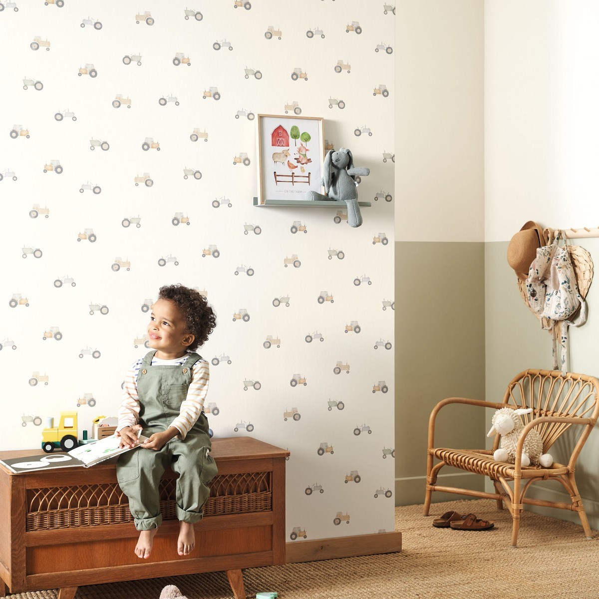 Tapet Once Upon A Time Vintage Tractor Naturel Ouat88361974