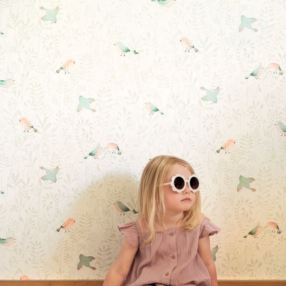 Tapet Once Upon A Time Flying Bird Vert Amande Ouat88317088