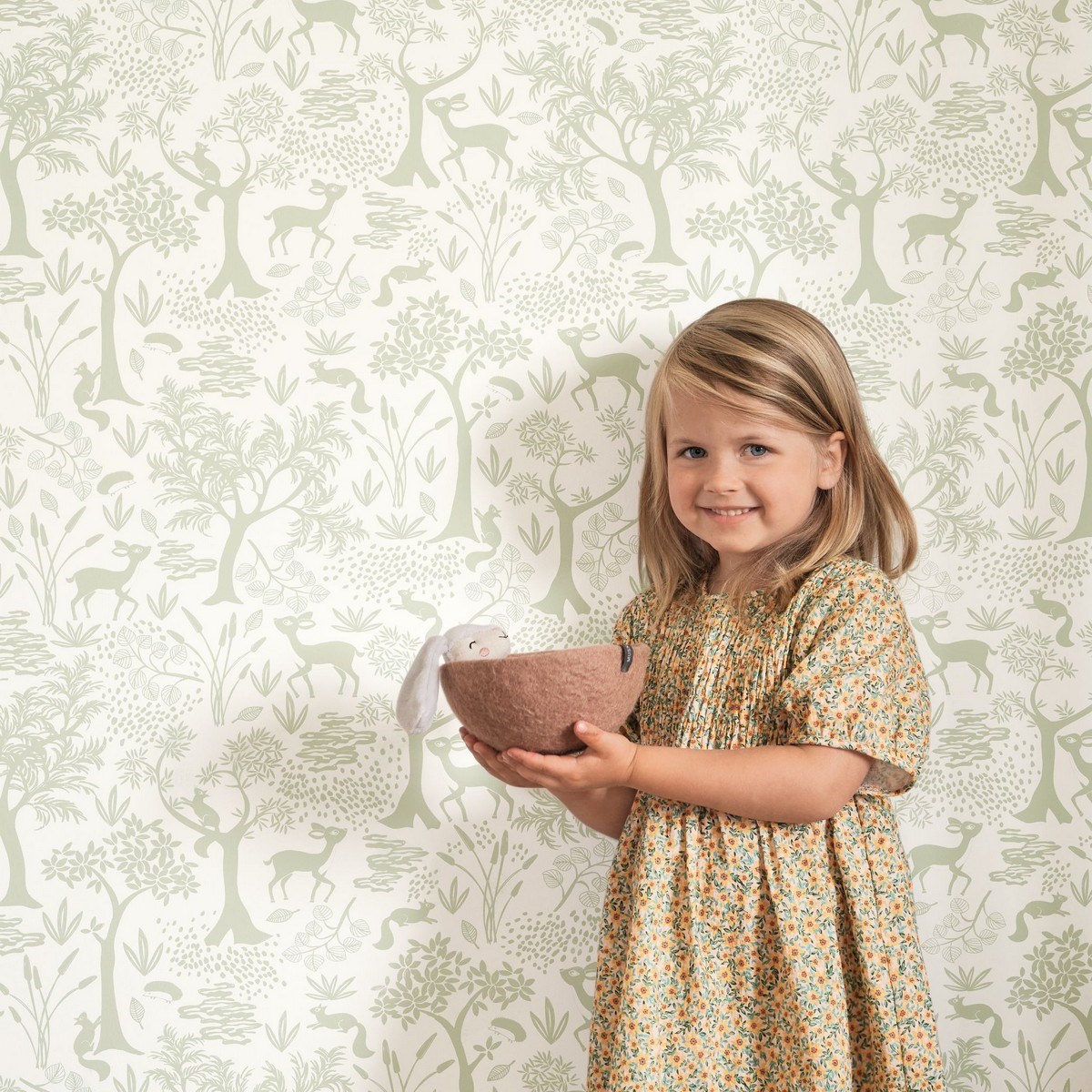 Tapet Once Upon A Time Poetic Forest Vert Amande Ouat88267763