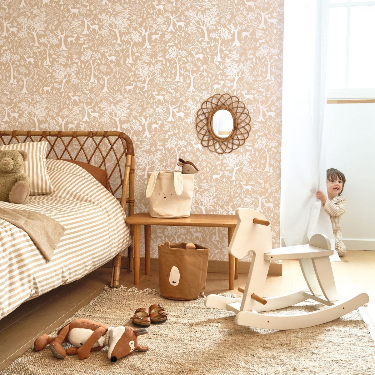 Tapet Once Upon A Time Poetic Forest Beige Camel Ouat88262597