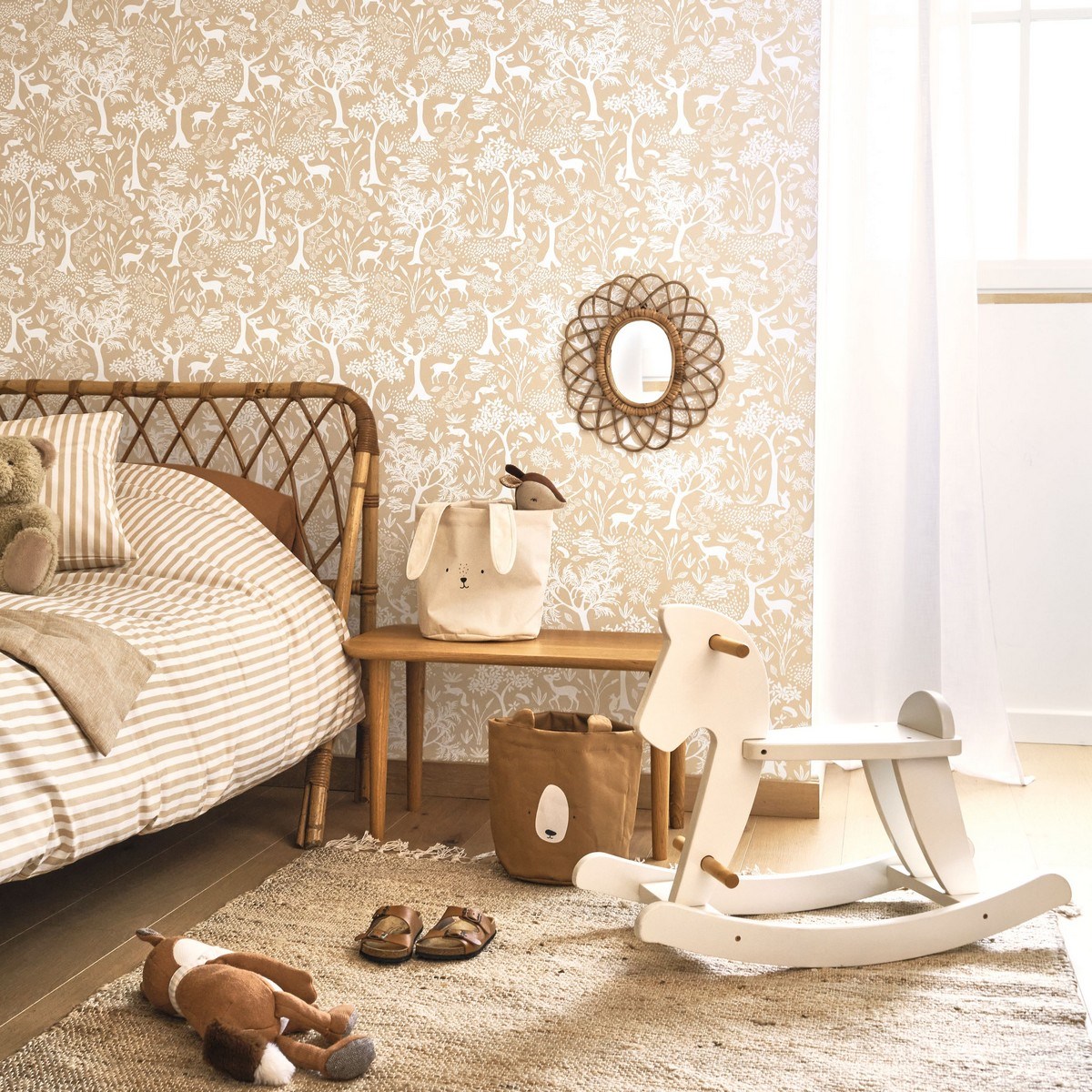 Tapet Once Upon A Time Poetic Forest Beige Camel Ouat88262597