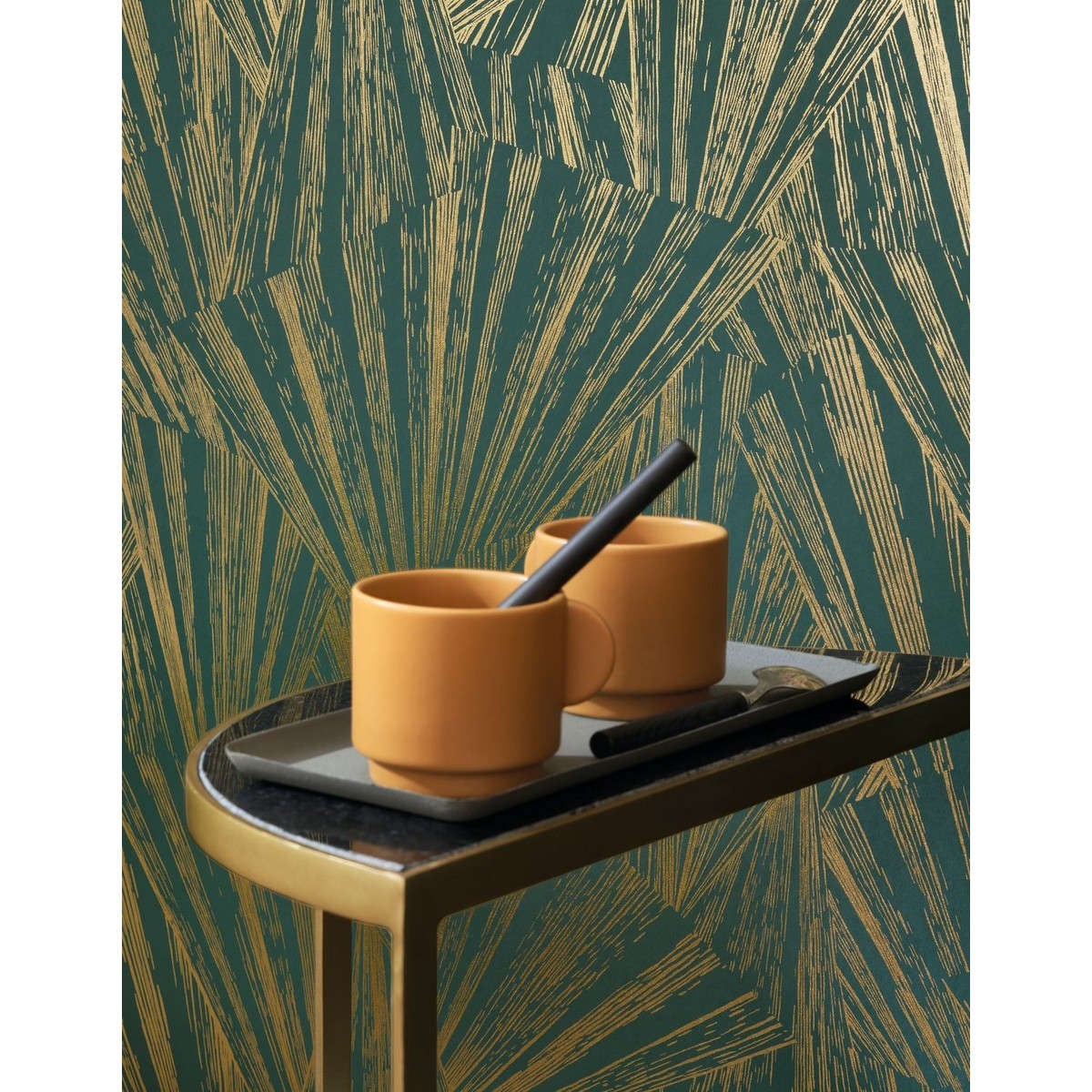 Tapet 1930 Eclat Foil Vert/or Mnct85747507